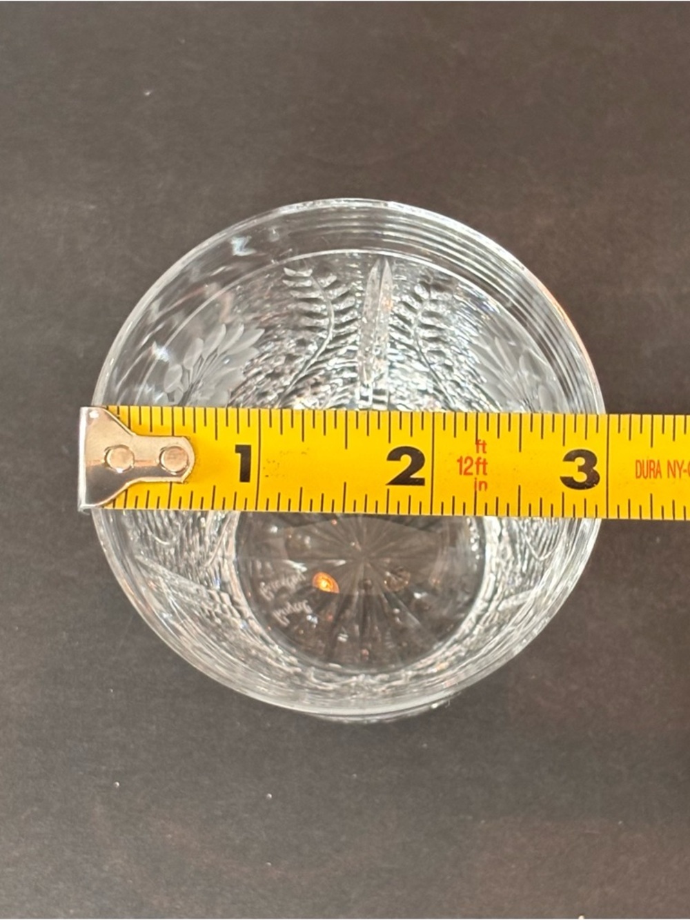 Pair Royal Brierley Etched Crystal Tumblers - Kensington Palace Flower Sunflower - Picture 10 of 10
